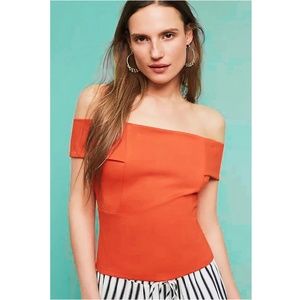 Anthropologie Deletta Ponte Off Shoulder Top NWT M